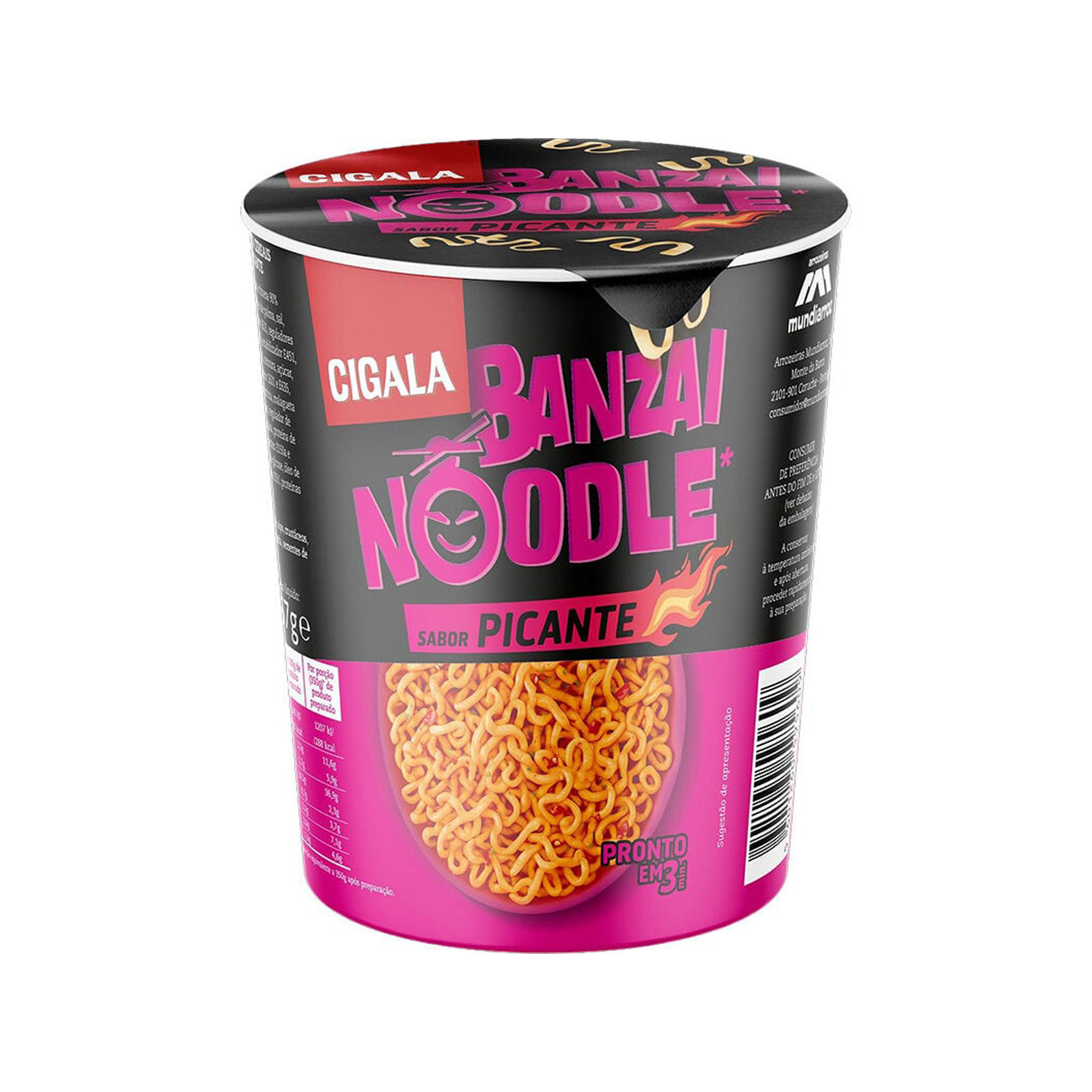 Cigala Banzai noodle sabor picante 8x67g (49905)