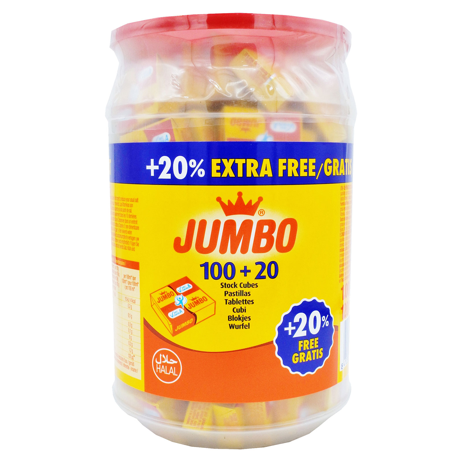 JUMBO CUBOS VIDROS 120 UN
