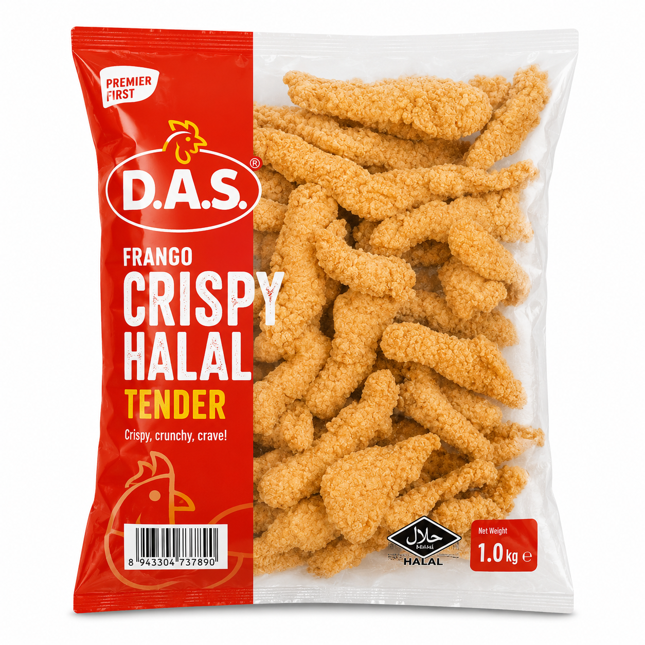 D.A.S. FRANGO CRISPY HALAL TENDER 1 KG