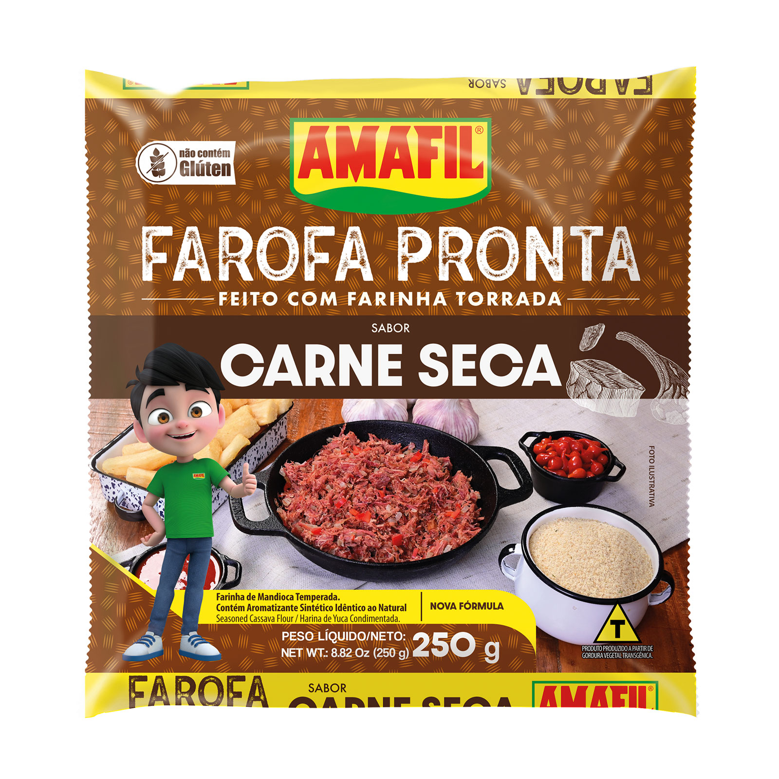 AMAFIL FAROFA CARNE SECA 250G