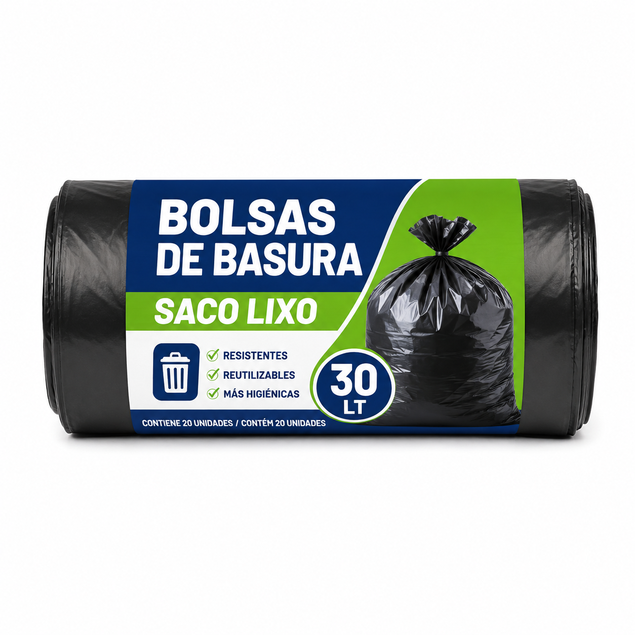 BOLSAS DE BASURA SACO LIXO 30 LT