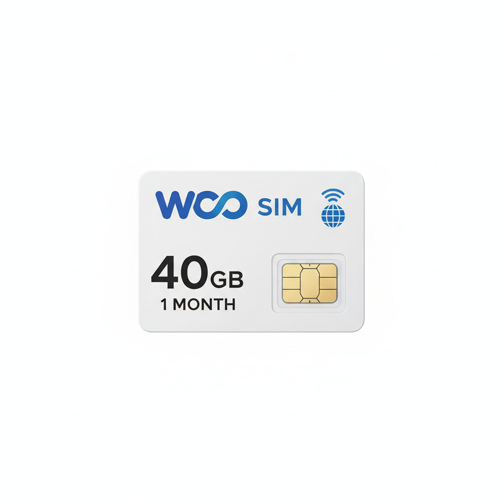 WOO SIM CARD 40GB 1 MONTH