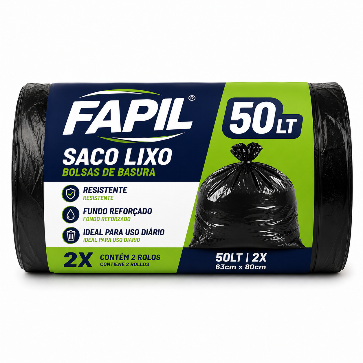 FAPIL SACO LIXO 50LT 2X