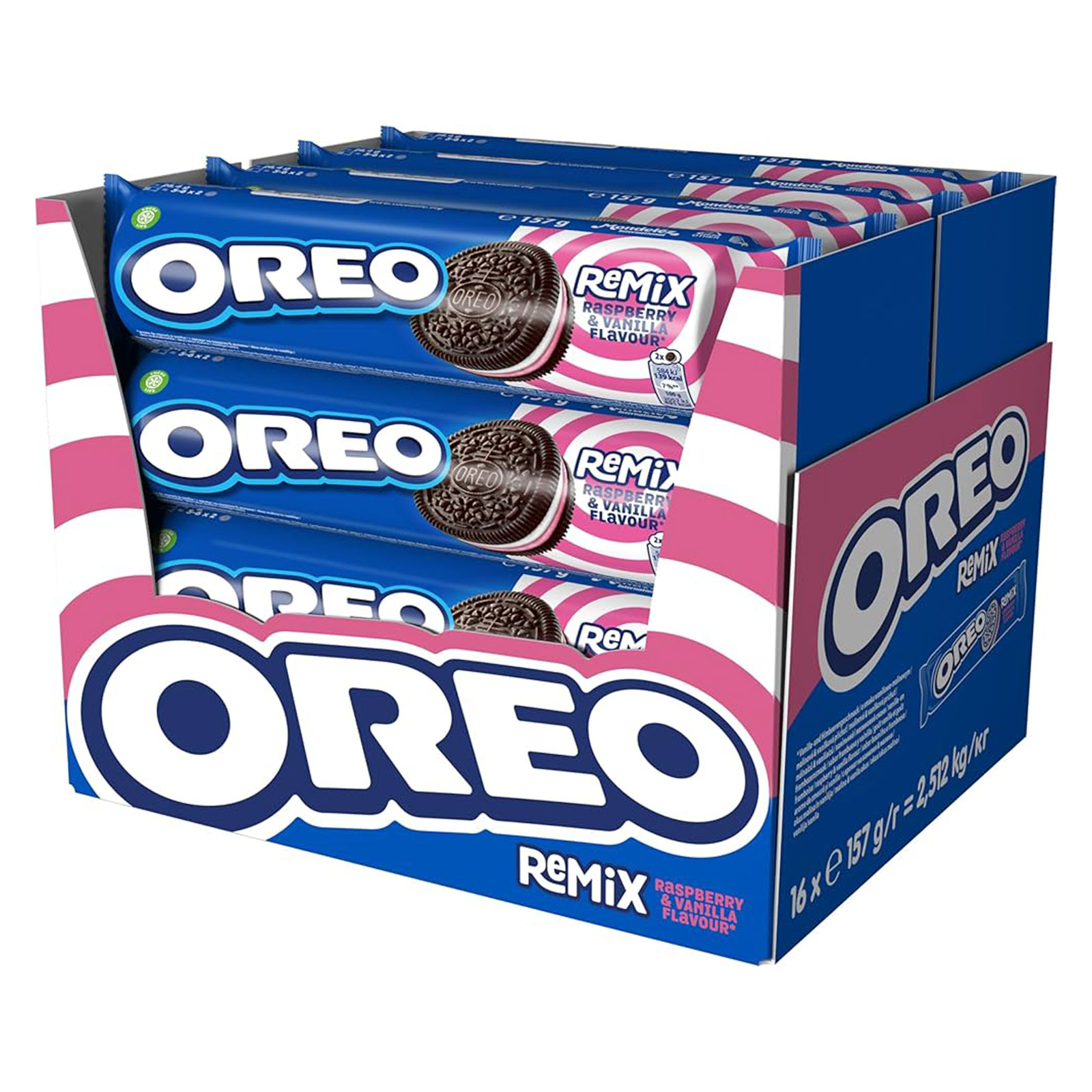 Oreo Remix Vanilla & Raspberry 16x157g (40105)
